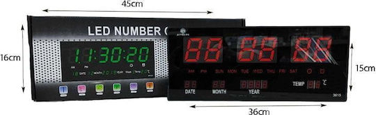 Wall Clock Digital Red Wall Clock Digital Red