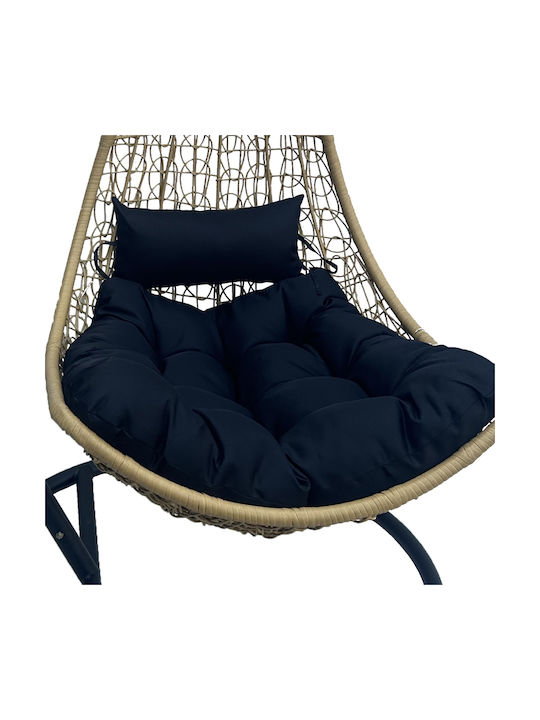 Soleil Soleil Metallic Swing Nest with Stand Black L120xW95xH195cm