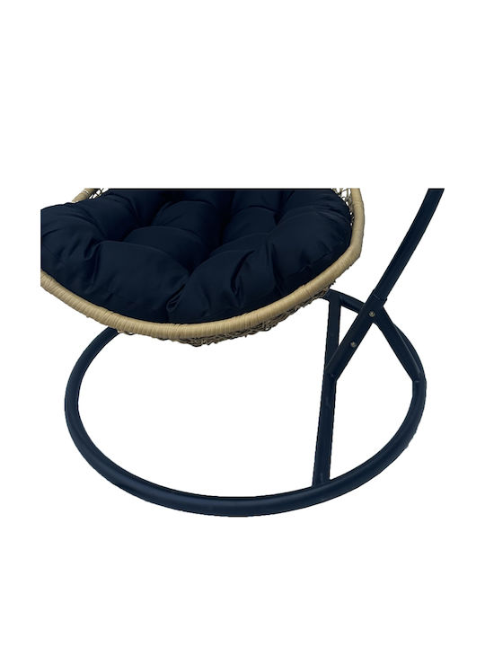 Soleil Soleil Metallic Swing Nest with Stand Black L120xW95xH195cm