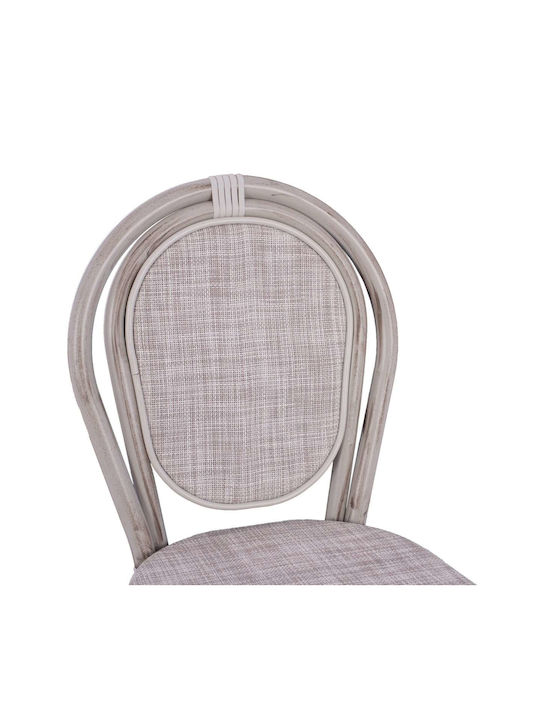 Scaun Bar Pentru Exterior Din Aluminiu Alb 41x52x116cm
