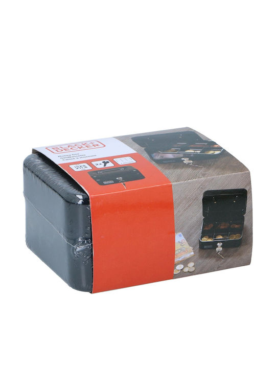Black & Decker Metallisch Aufbewahrungsbox mit Deckel Schwarz 20x16x9cm 1Stück