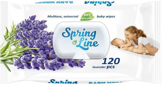 Lavendel Feuchte Tücher Frühling Linie Pop Up 120 Stück Verpackung Deckel