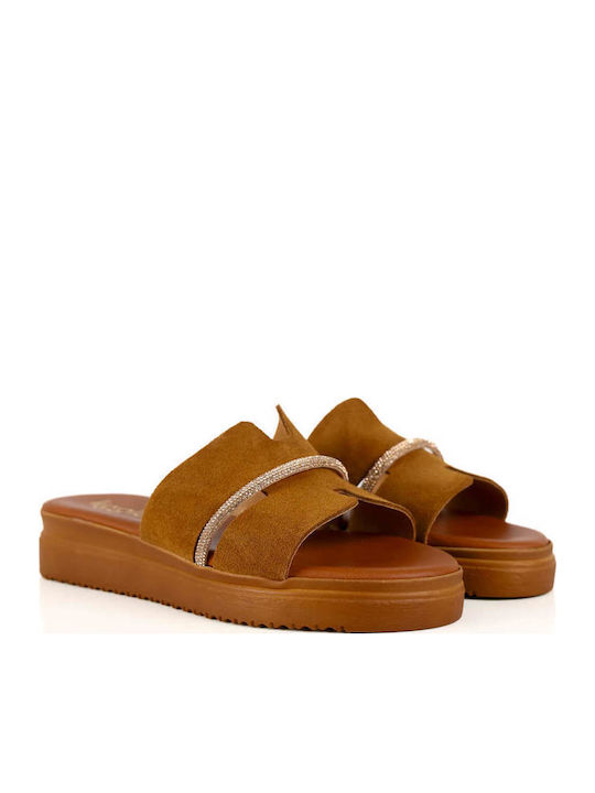 Ταμπά Flatform Παντόφλες Strass Λεπτομέρεια
