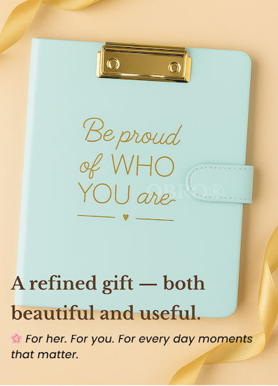 Notepad A5 Ruled Gold
