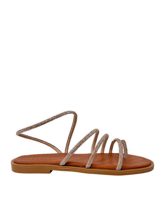 Bronze Leather Sandals Special Lacing