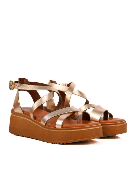 Бронзови Made In Greece Flatforms Множество Каишки