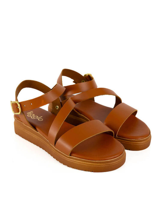 Тютюневи Кожени Flatforms Наклонена Каишка