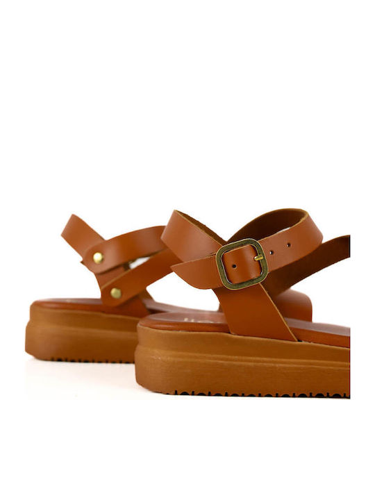 Тютюневи Кожени Flatforms Наклонена Каишка