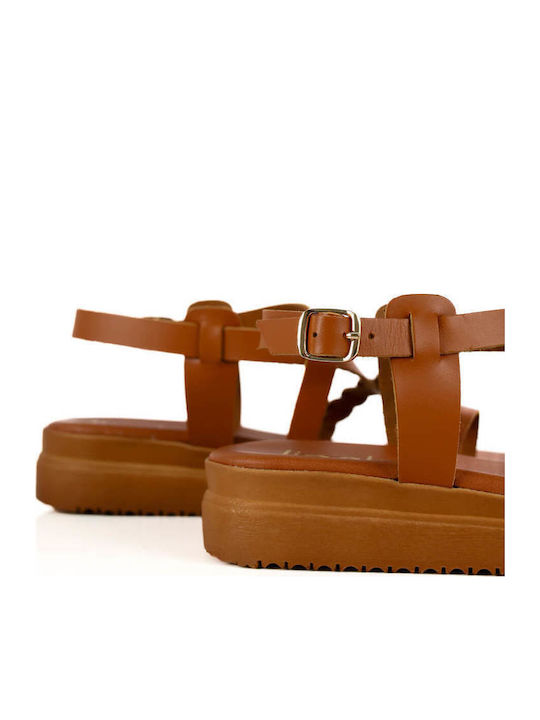 Ταμπά Δερμάτινα Flatforms Πλεκτό Μπροστινό Λουρί