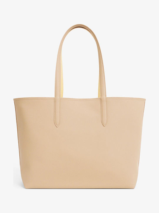 Σετ Γυναικεία Τσάντα Shopper Ώμου Μπεζ