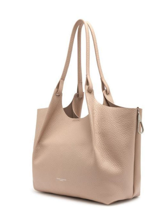 Leather Women's Shoulder Bag Beige BS9720 Pinksalt