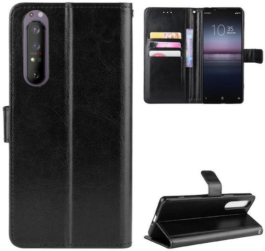 Book Δερμάτινο Μαύρο (Xperia 1 II)