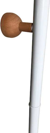 keleman Metallic Coat Rack White 179cm