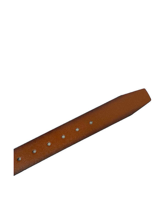 Men's Belt from Artificial Leather Brown