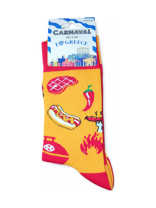Carnaval Socks Κάλτσες με Σχέδια Πορτοκαλί
