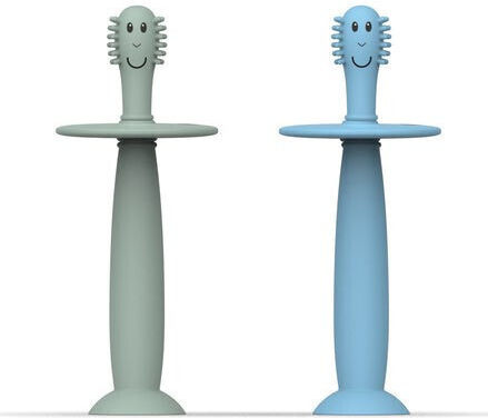 Matchstick Monkey Set Baby Toothbrushes For 3m+ 2 Pieces Green