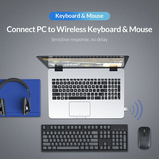 Orico Bta-409 Usb Bluetooth 4.0 Adapter Εμβέλεια 20m Μαύρο