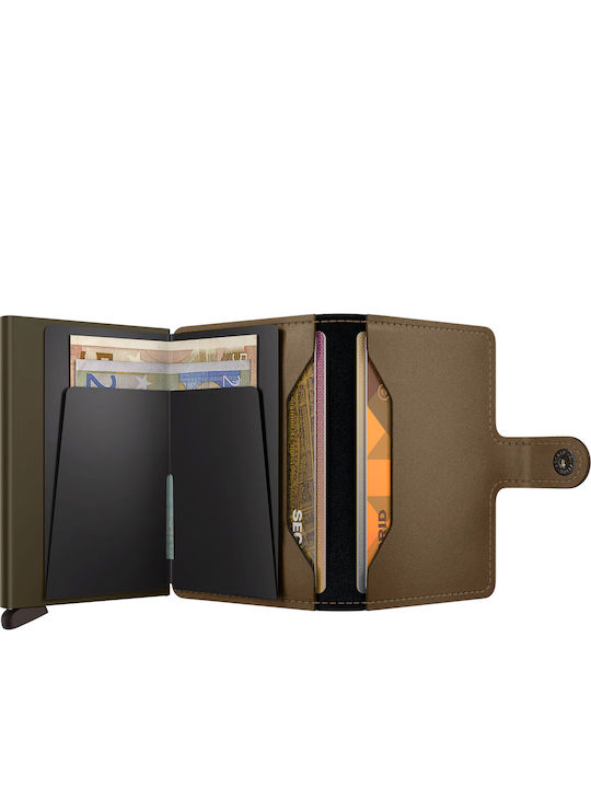 Leather Men's Wallet Cards Bronze