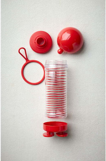 Hoptimist Kids Water Bottle Plastic Red 400ml