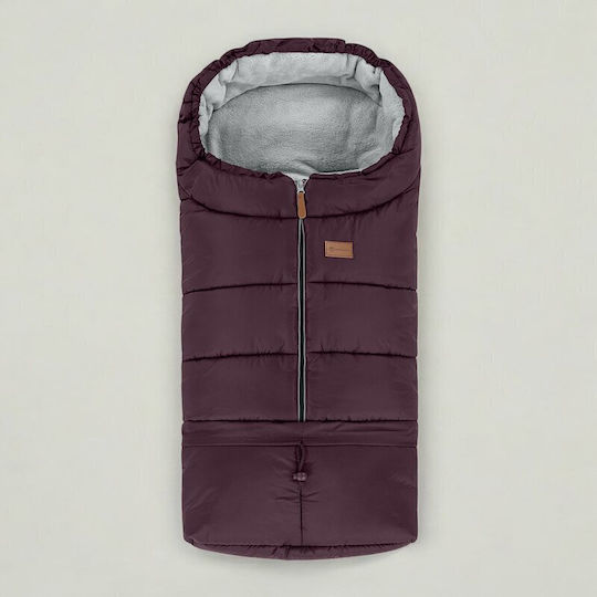 Petite & Mars Universal Sac de picioare pentru cărucior Impermeabil Violet cu căptușeală Fleece 100x48εκ.