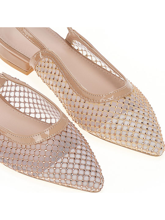 Tsoukalas Γυναικείες Μπαλαρίνες Slingback με Λουράκι σε Καφέ Χρώμα Tsoukalas Γυναικείες Μπαλαρίνες Slingback με Λουράκι σε Καφέ Χρώμα