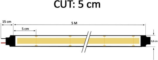 Wasserfester LED-Streifen 24V 5m COB-Typ