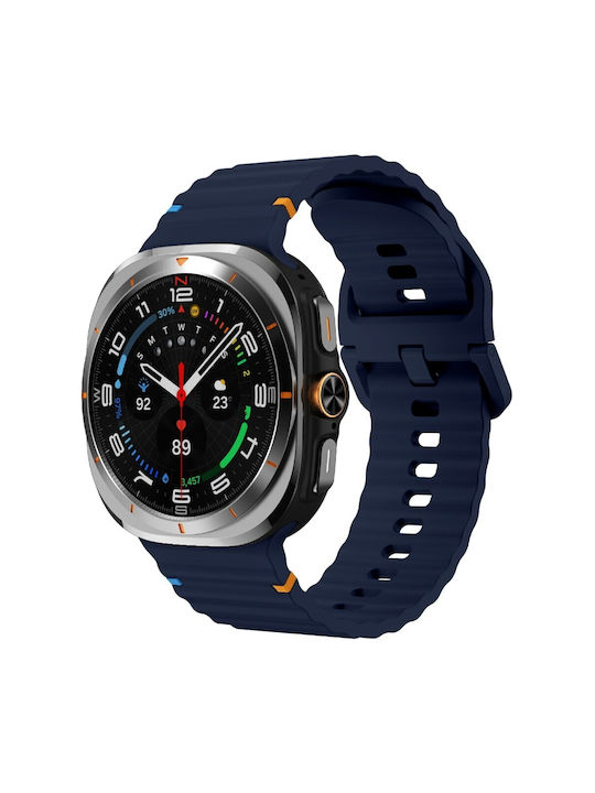 Samsung Galaxy Watch Ultra 2025 47mm Kalebol Λουράκι Σιλικόνης Κυματιστό Σχέδιο Midnight Blue Samsung Galaxy Watch Ultra 2025 47mm Kalebol Λουράκι Σιλικόνης Κυματιστό Σχέδιο Midnight Blue