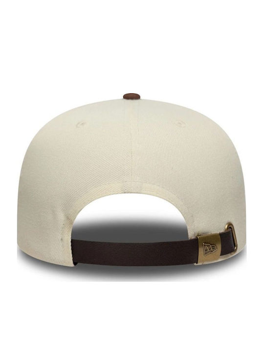New Era 9fifty Yankees Mlb Suede Visor Light Beige A-frame Snapback Cap