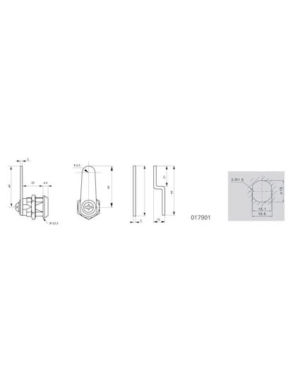 Mailbox Lock Max Thickness 14 Mm 2 Levers Thirard 00117901