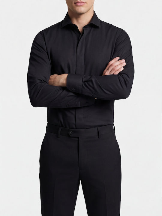 Long Sleeve Shirt Narrow Fit Black