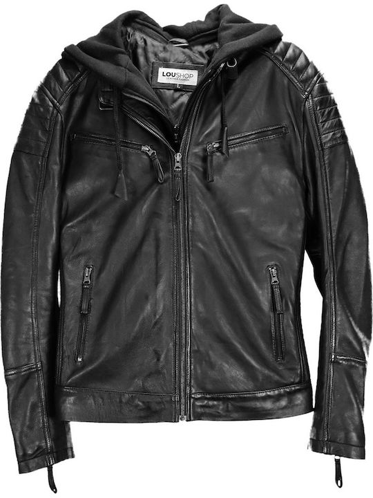 Leder Herren Jacken Schwarz