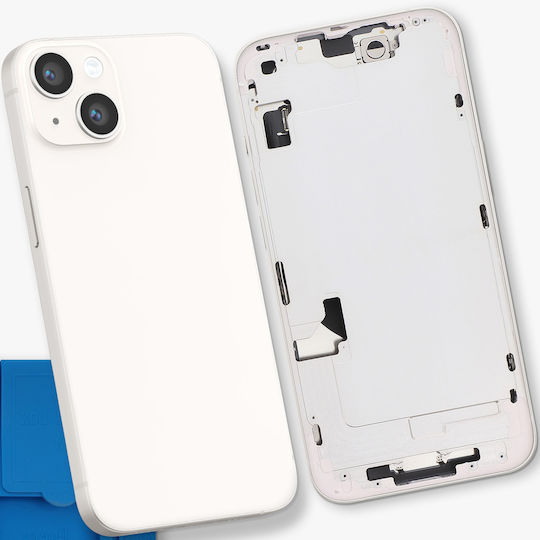 Clappio Complete Chassis Iphone 14 Rear Glass Camera Lenses White