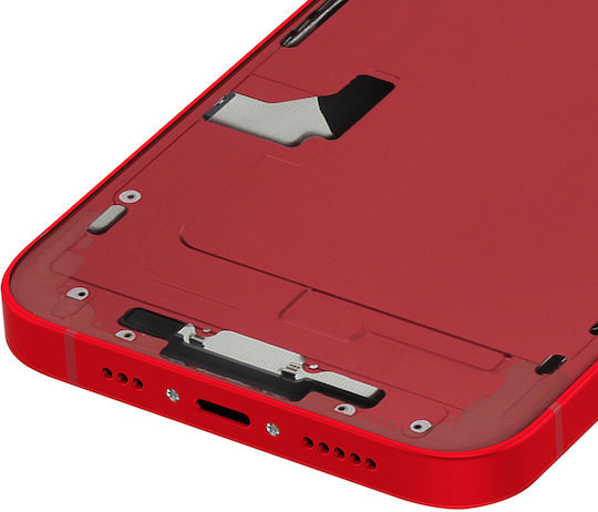 Clappio Komplettes Chassis iPhone 14 Rückglas Kameraobjektive Rote