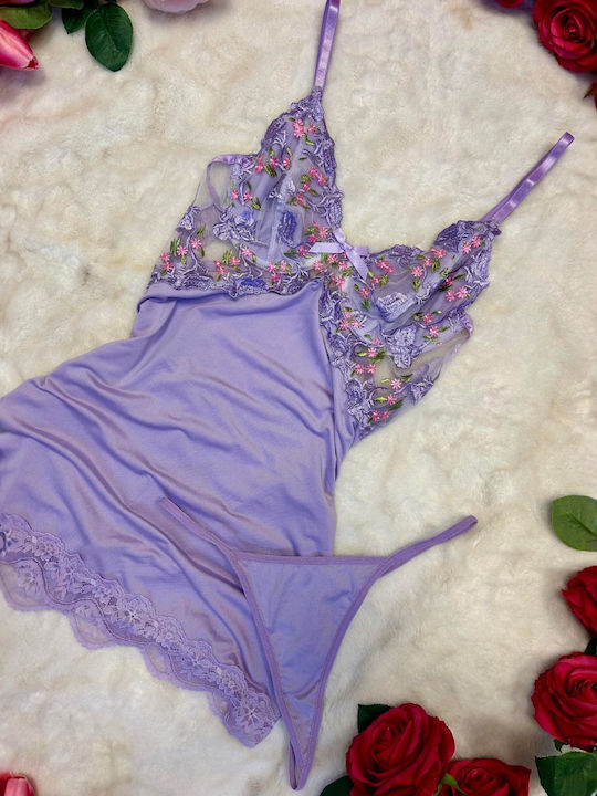 Chicret Essentials Χειμερινό Babydoll Λιλά