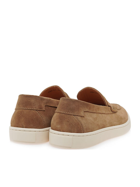Δερμάτινα Ανδρικά Loafers σε Καφέ Χρώμα