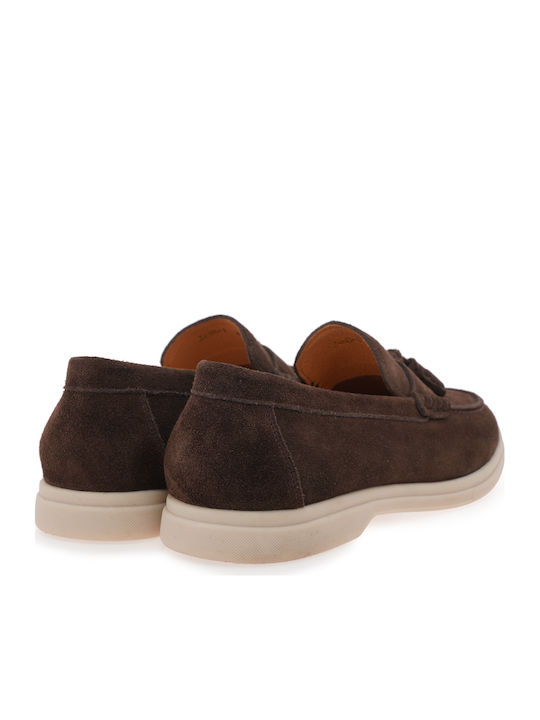 Leather Men's Loafers in Brown Colour