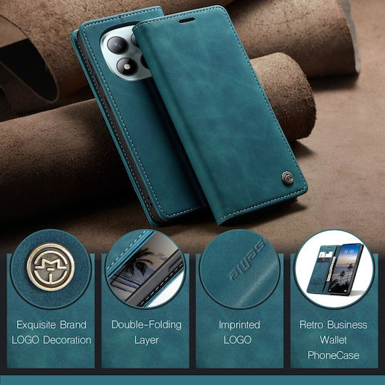 Caseme 013 Retro Husă Tip Carte Verde Albastru Xiaomi Redmi Note 15 Pro Plus 5g/poco M8 Pro 5g