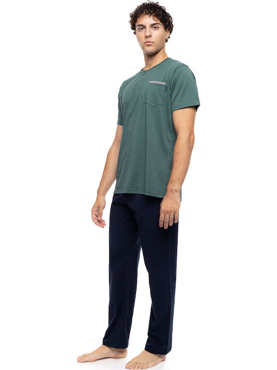 Ulisse Sommer Herrenpyjama Sea Green