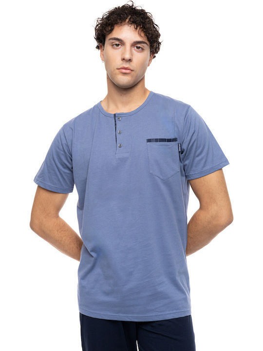 Ulisse Sommer Herrenpyjama Cosmos Blau