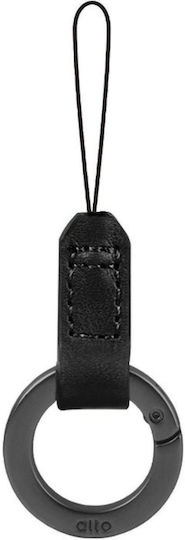Θήκη Airpods 4th Gen Alto Premium Leather Case Ανθεκτική Σκληρή Δερμάτινη Raven Black Ap424-rav