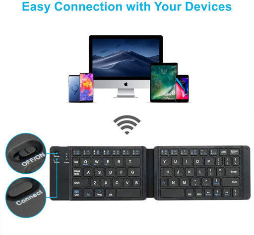 Fkey mini Ασύρματο Bluetooth Πληκτρολόγιο Αγγλικό US