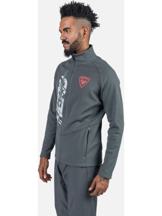 Men's Fleece Jacket Hooded Gray