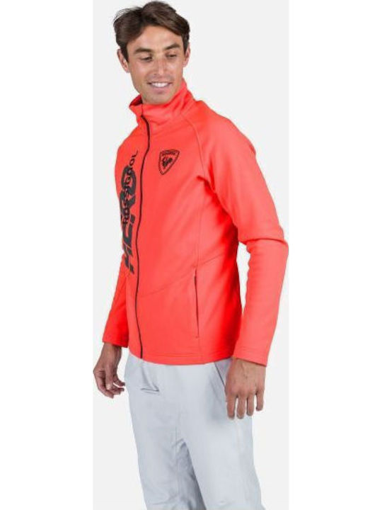 Men's Fleece Jacket with Hood Red