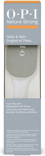 Opi Nature Strong Nails & Skin Foot File 1xfile 2xstrips 80-grit & 2xstrips 120-grit 5pcs