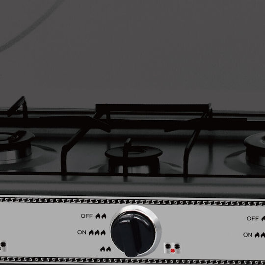 Lexical Liquid Gas Countertop Triple Burner Black