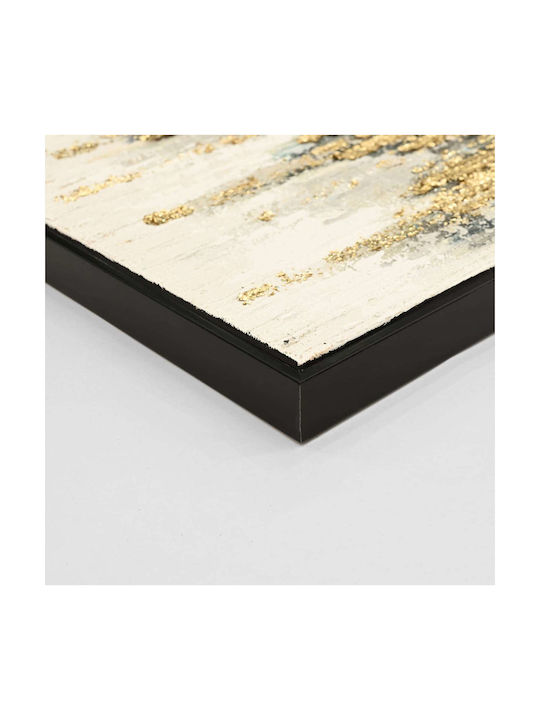 Abstract Wall Painting Blue Fb94574.02 Black Frame-canvas 142x4.5x72cm