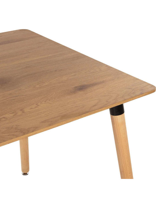 Wooden Kitchen Table Natural 80x80x74cm