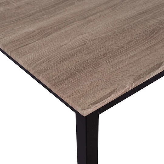 Sonoma Kitchen Table Wooden With Metal Frame Sonoma Black 110x70x76cm