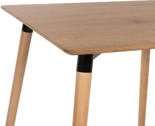 Wooden Kitchen Table Natural 80x80x74cm