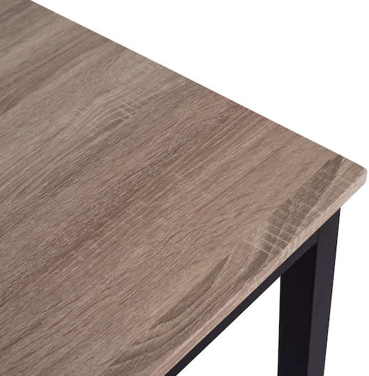 Sonoma Kitchen Table Wooden With Metal Frame Sonoma Black 110x70x76cm